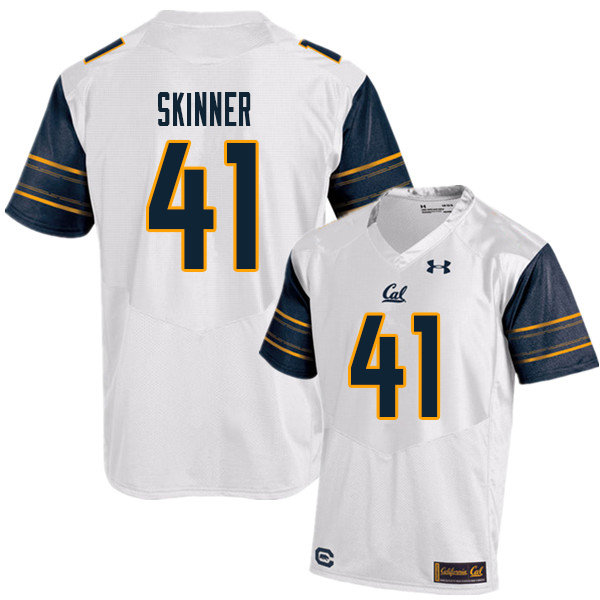 Men #41 Ben Skinner Cal Bears UA College Football Jerseys Sale-White - Click Image to Close